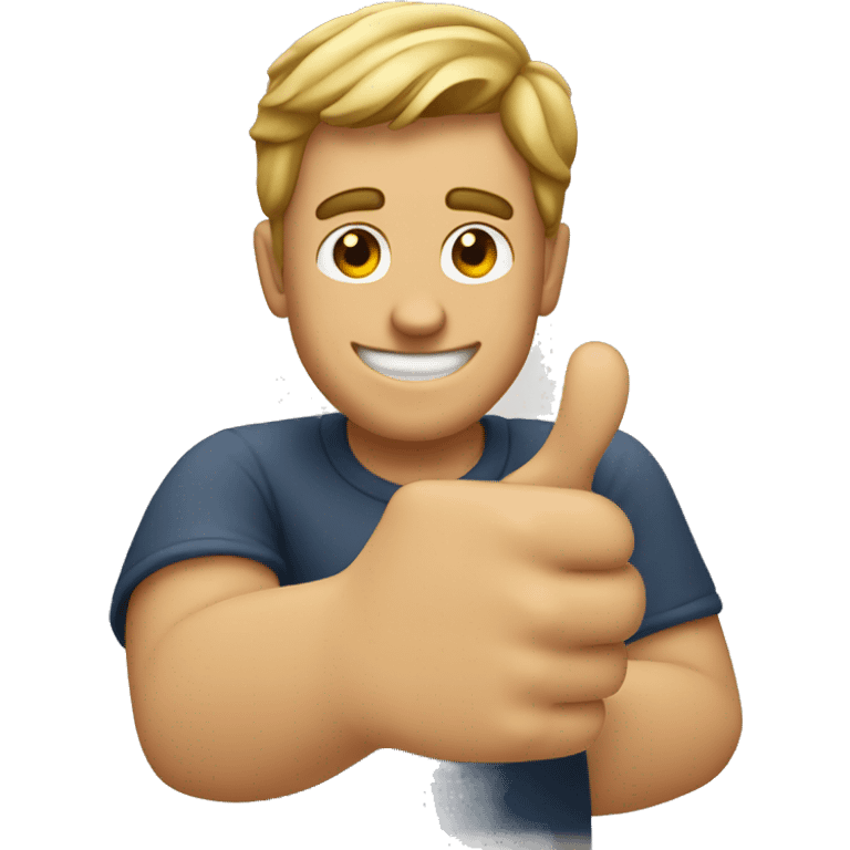 Guy doing thumbs up with his hands  emoji