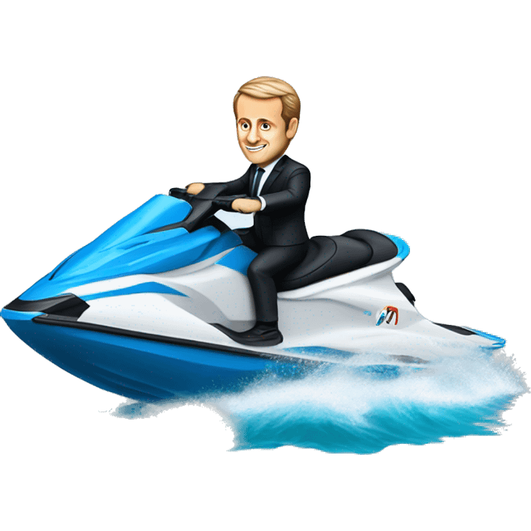 Emanuel Macron jet ski  emoji