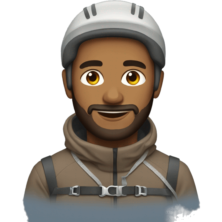 man with brown scruff skiing emoji