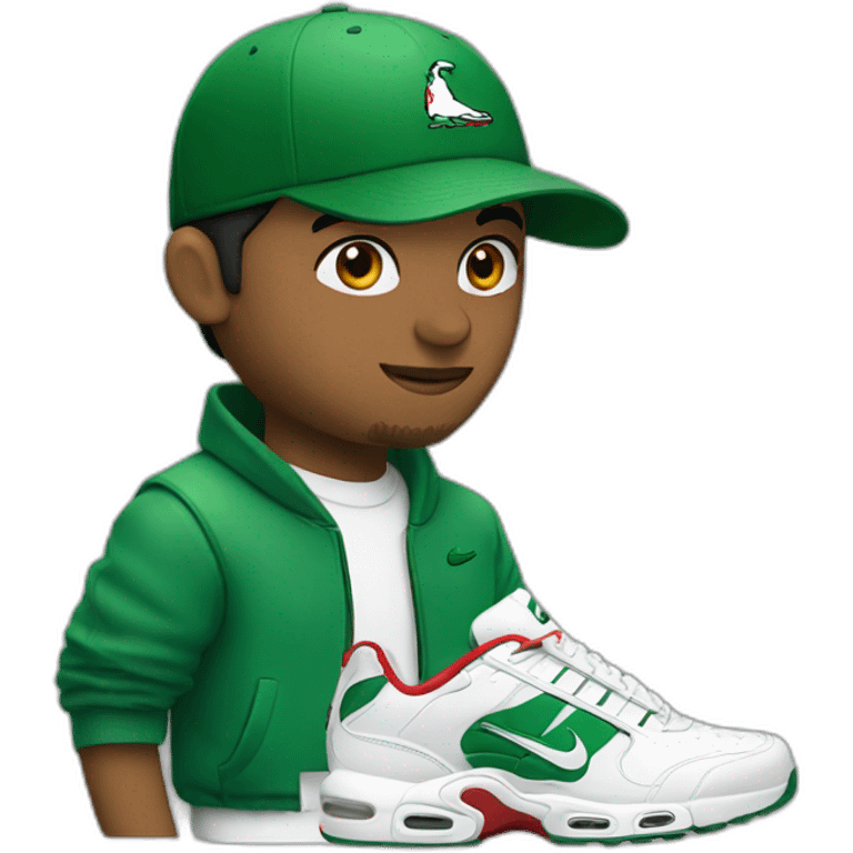 Arab with lacoste hat and nike tn shoes  emoji