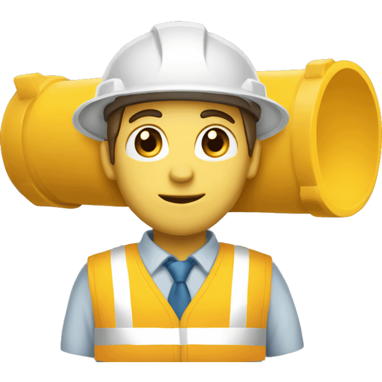 A braver man, white skin, with a construction hat yellow emoji