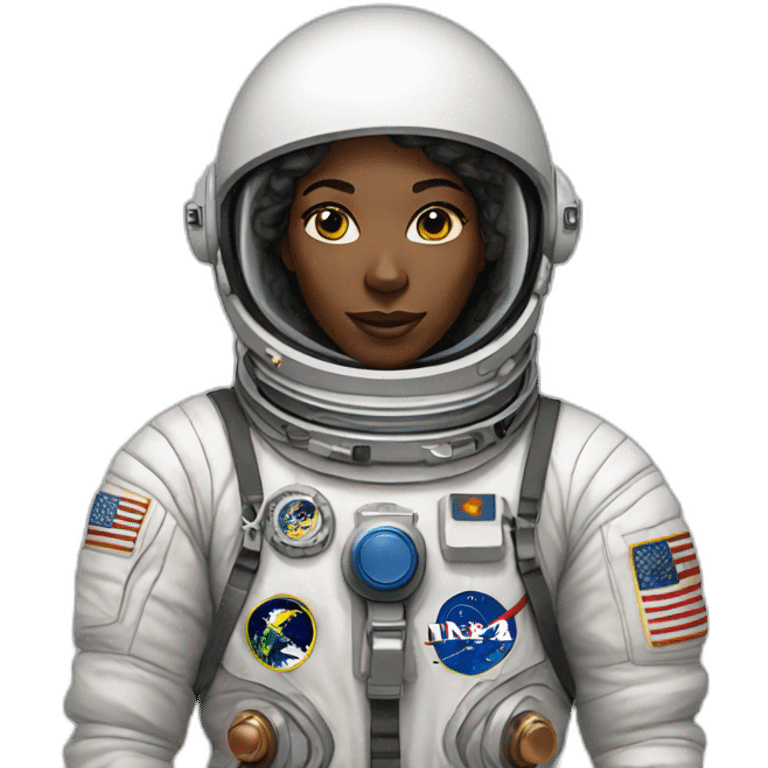 astronaut black woman emoji