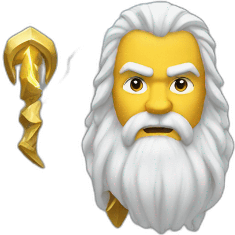 Zeus and lightning bolt  emoji