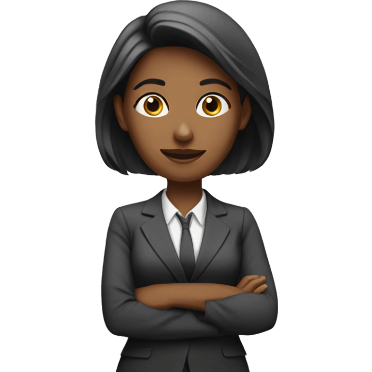 Business women thinking emoji