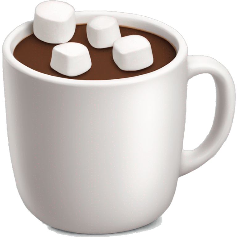 Mug of Hot cocoa with marshmallows in it emoji