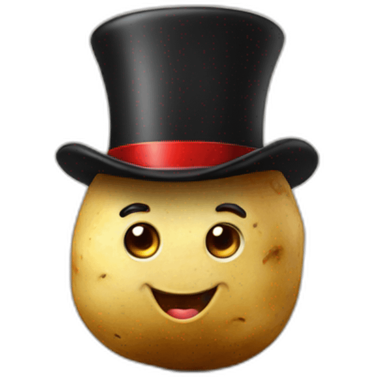 potato with top hat emoji