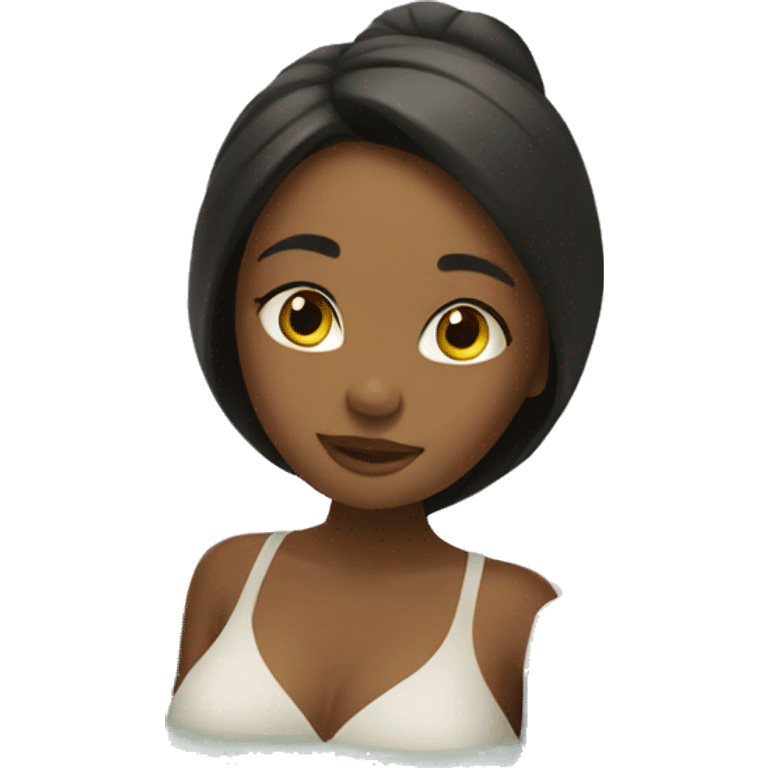 Girl relaxing in spa emoji