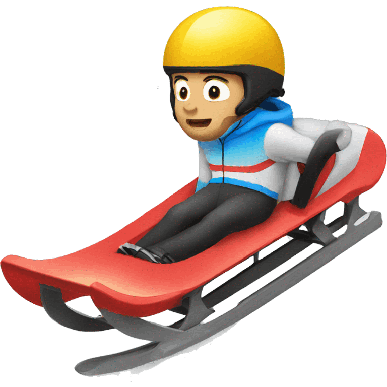 Olympic luge emoji