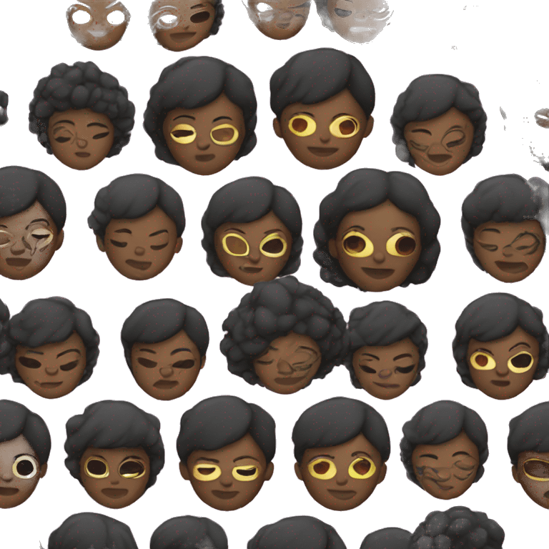 Black girl with a sleep mask on emoji