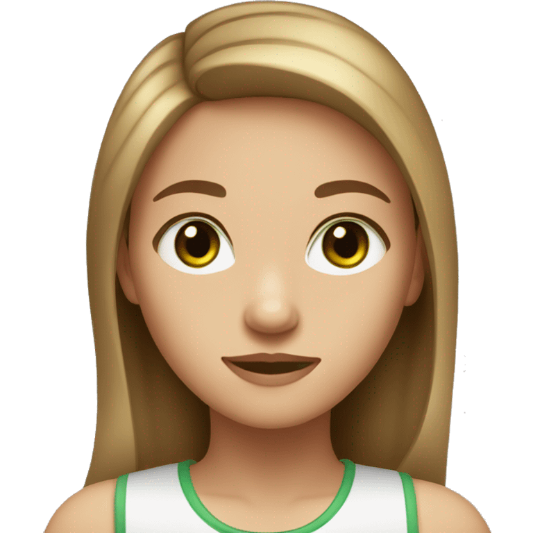 girl with green-brown eyes and light brown hair emoji