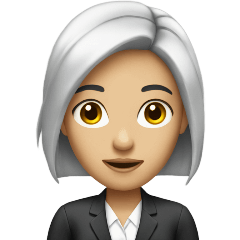 Female project manager with black hair emoji