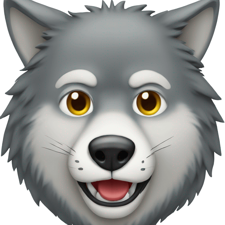 Wolf with phone  emoji