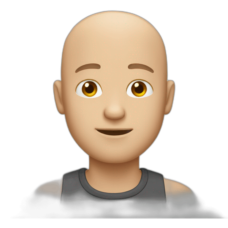 guy with bald hair emoji