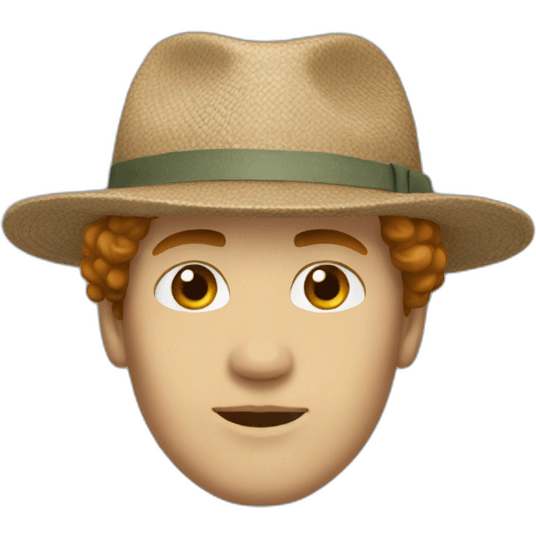 Man Georgian Hazel hair hat emoji