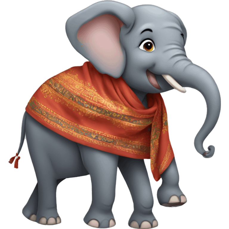 elephant with a pashmina on emoji