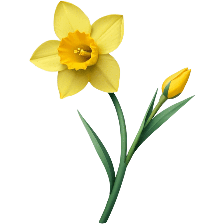 single Daffodil stem emoji