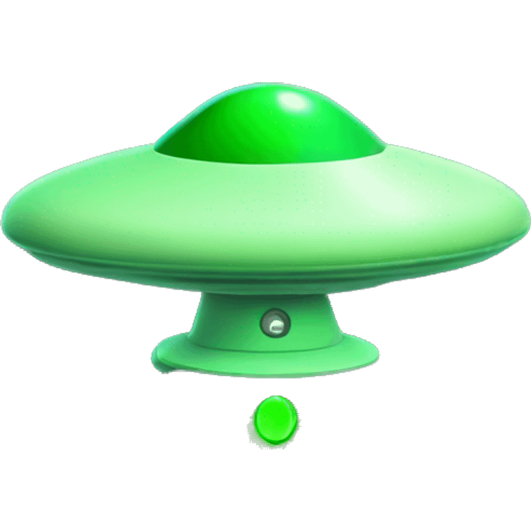 Flying saucer with a green check mark on it emoji