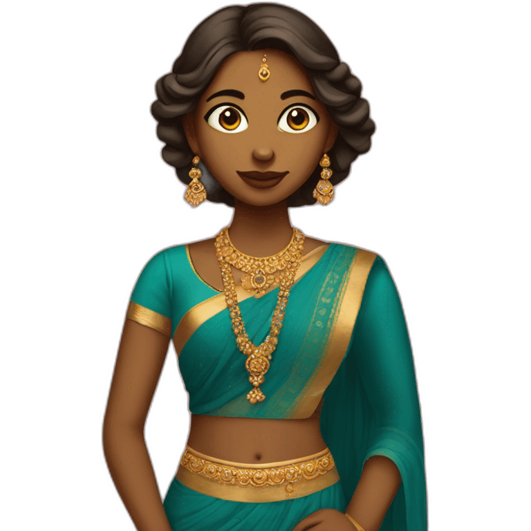 Brown Girl in chaniya choli emoji