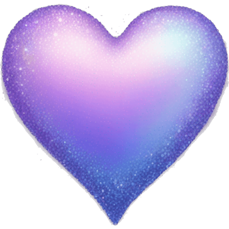 sparkly pastel indigo-lilac-gradient iridescent heart emoji