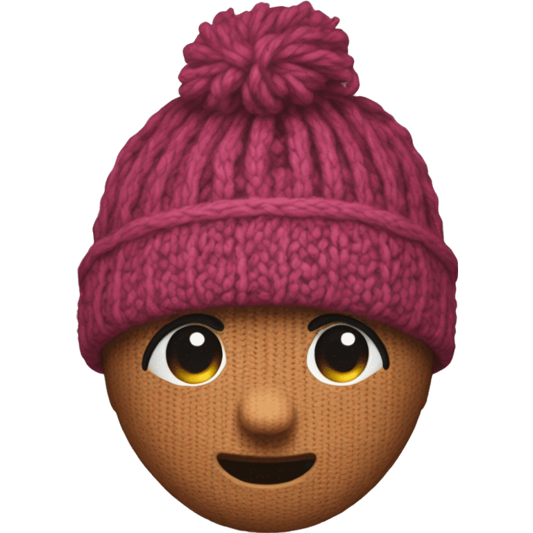 Knitted wool beanie emoji