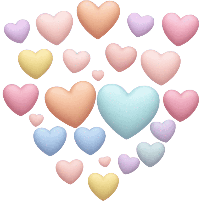 Pastel hearts emoji