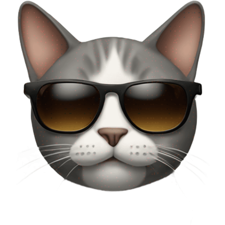 A cat with sunglasses on emoji