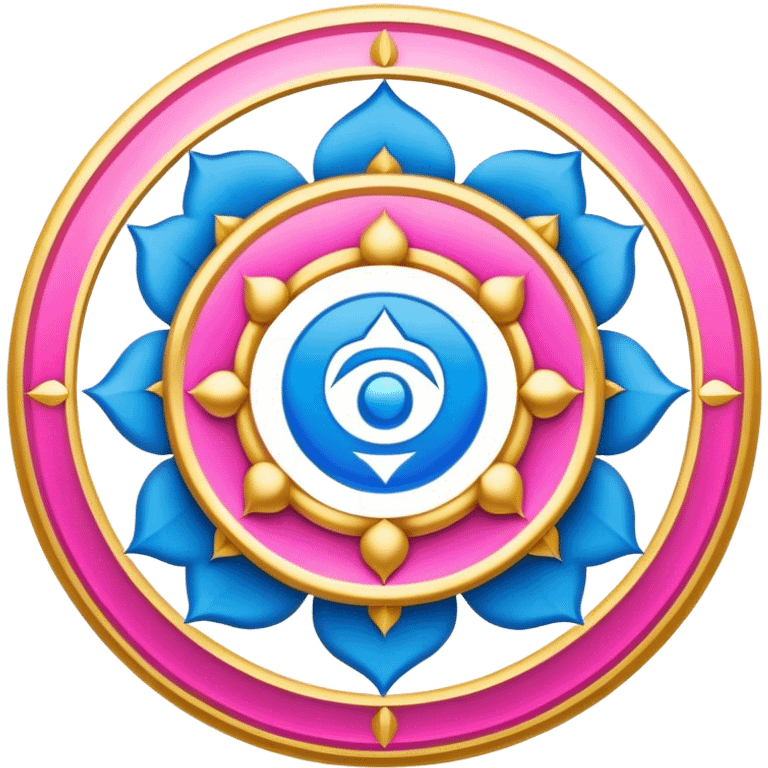 Vishuddha chakra is blue pink gold emoji