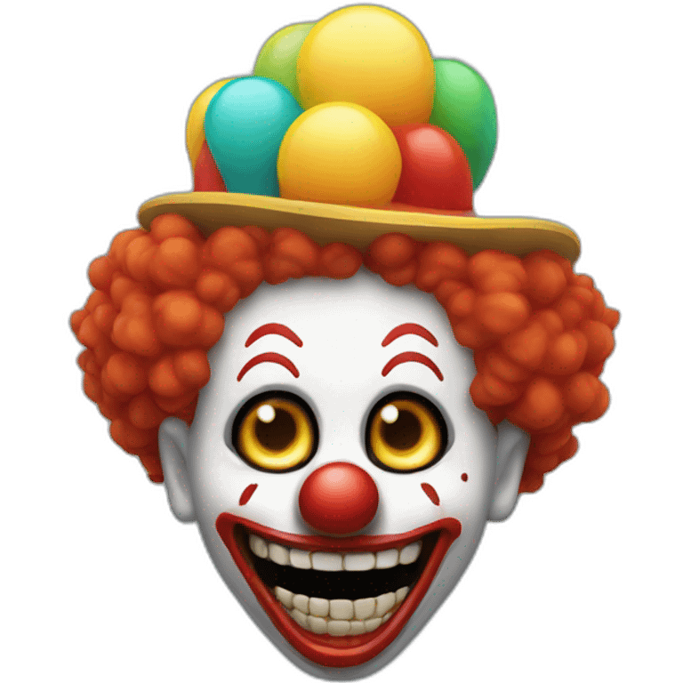 smily clown dead inside emoji