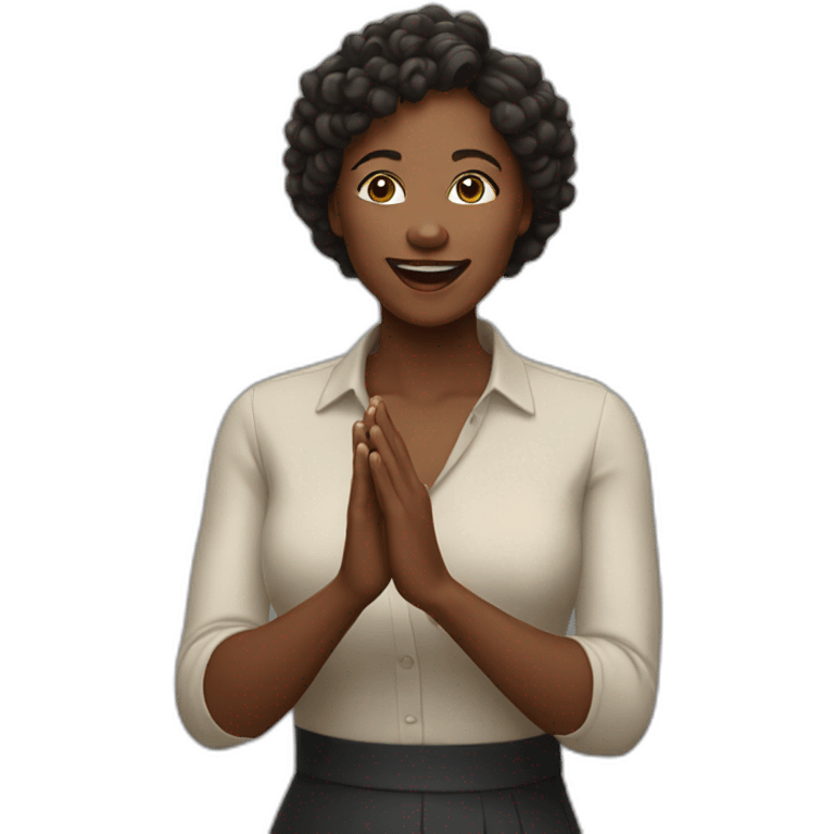 black—woman-clapping emoji