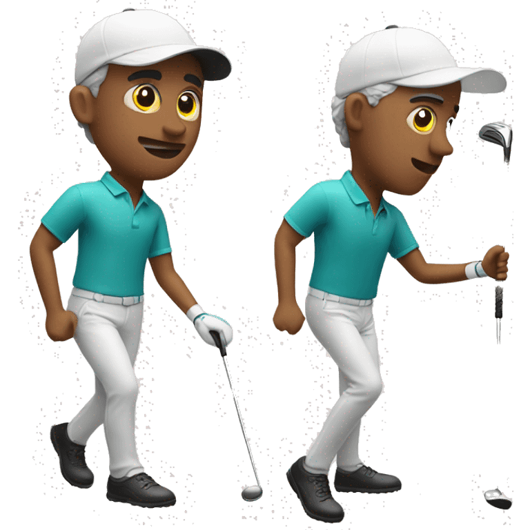 Golfer with cast on right arm emoji