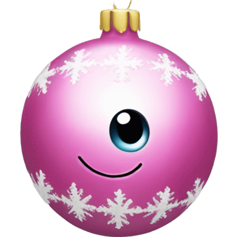 Pink ornaments on Christmas tree emoji