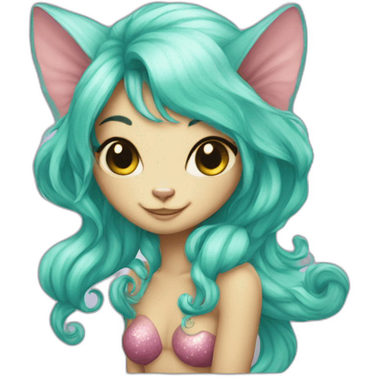 Fairy cat mermaid emoji