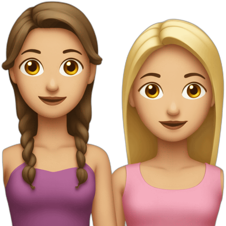 madre rubia e hija peliroja emoji