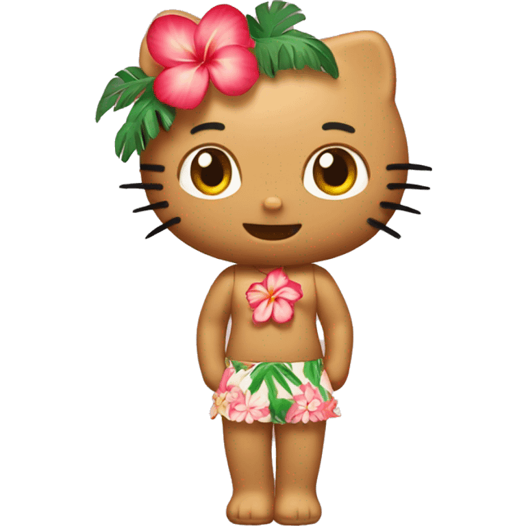 Tan Hawaii hello kitty  emoji