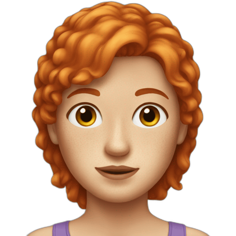 Redhead with freckles face emoji