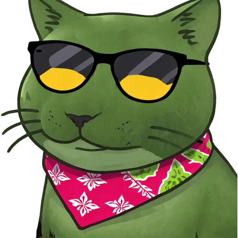 Cat with sunglasses emoji