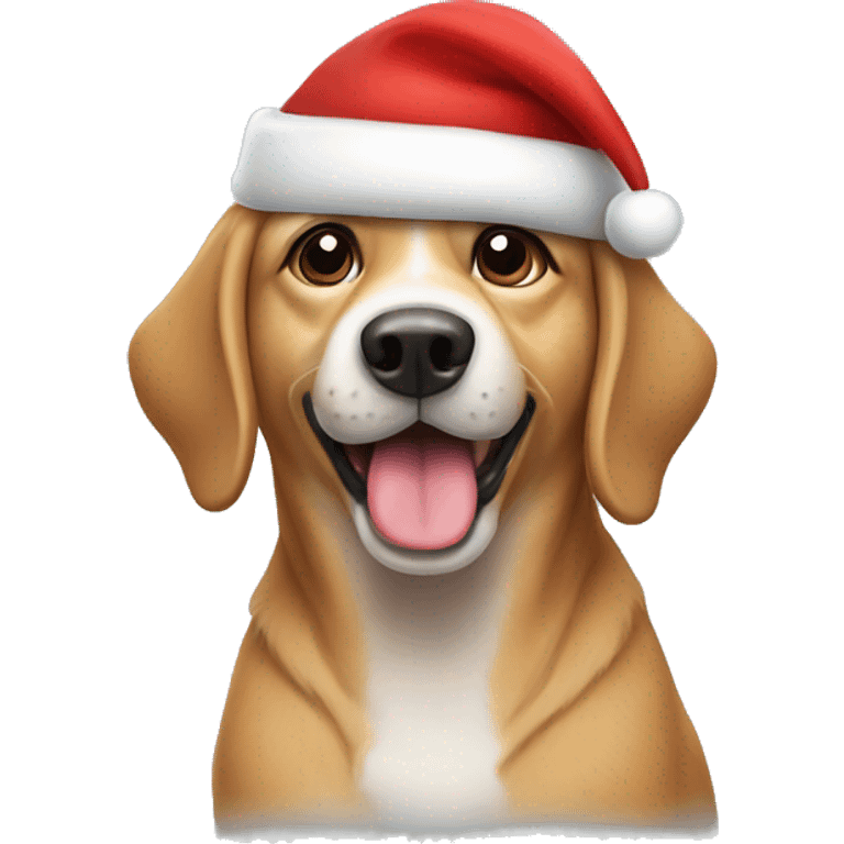 Dog with santa hat emoji