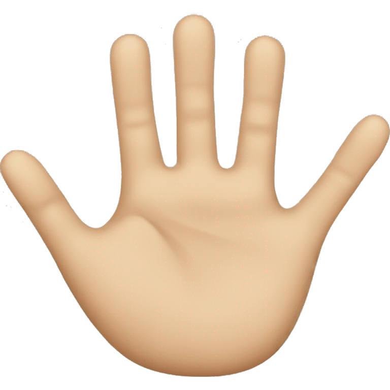 hand showing a three emoji