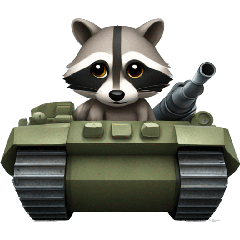 Raccoon in a tank  emoji