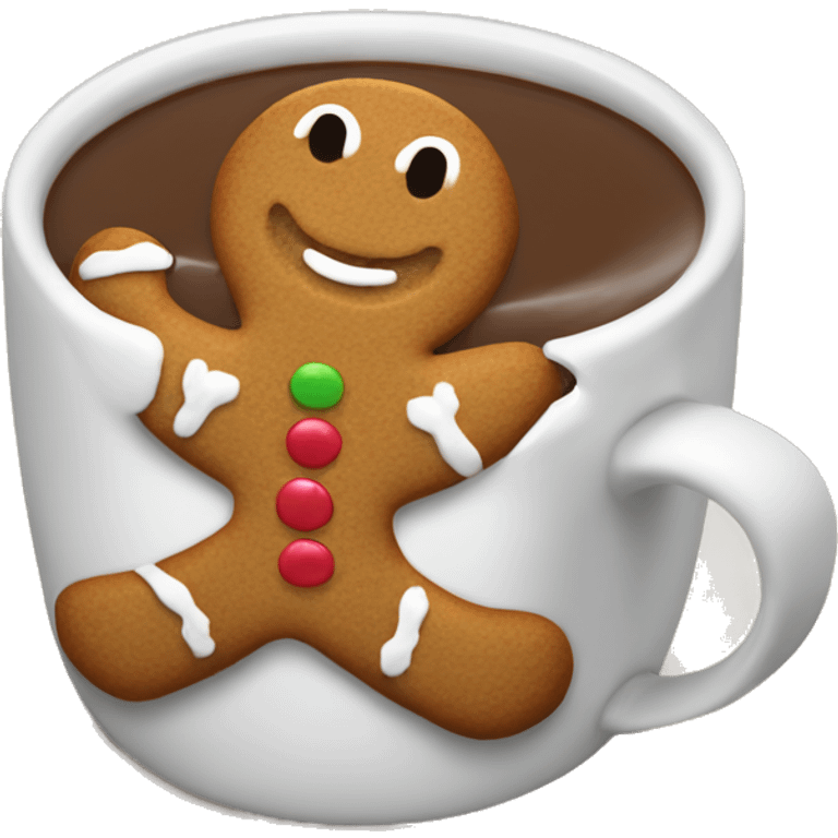 gingerbread man in a mug emoji