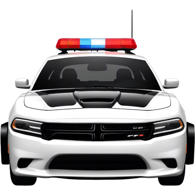 Police Car - Dodge Charger Pursuit (Model Year: 2022) (Iconic colour: Black and white) emoji