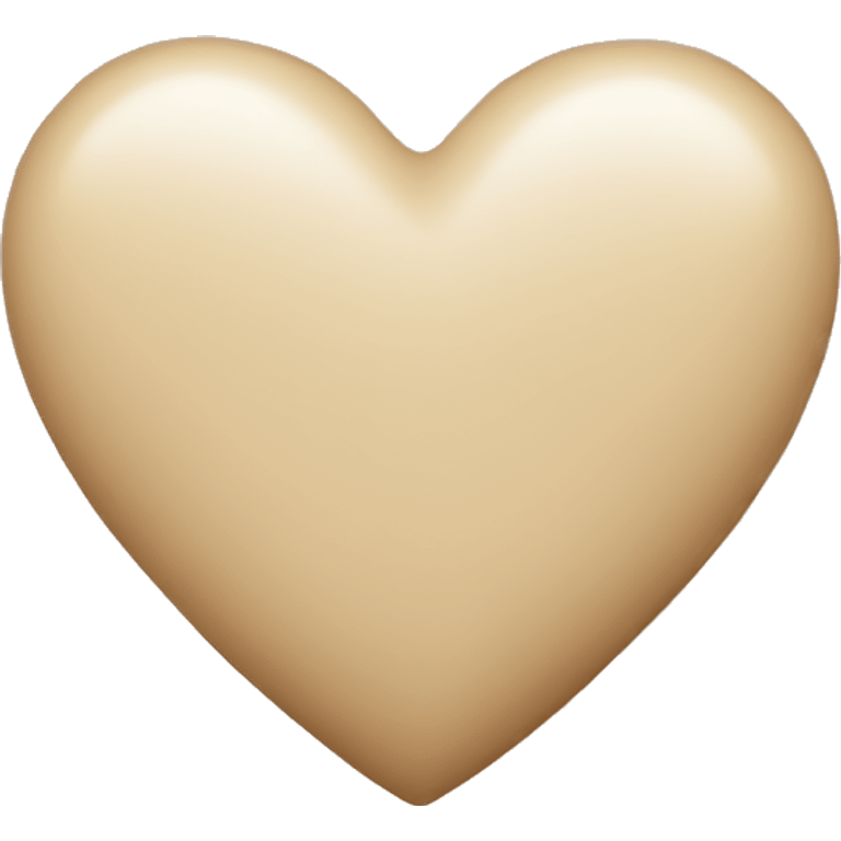 beige love heart emoji