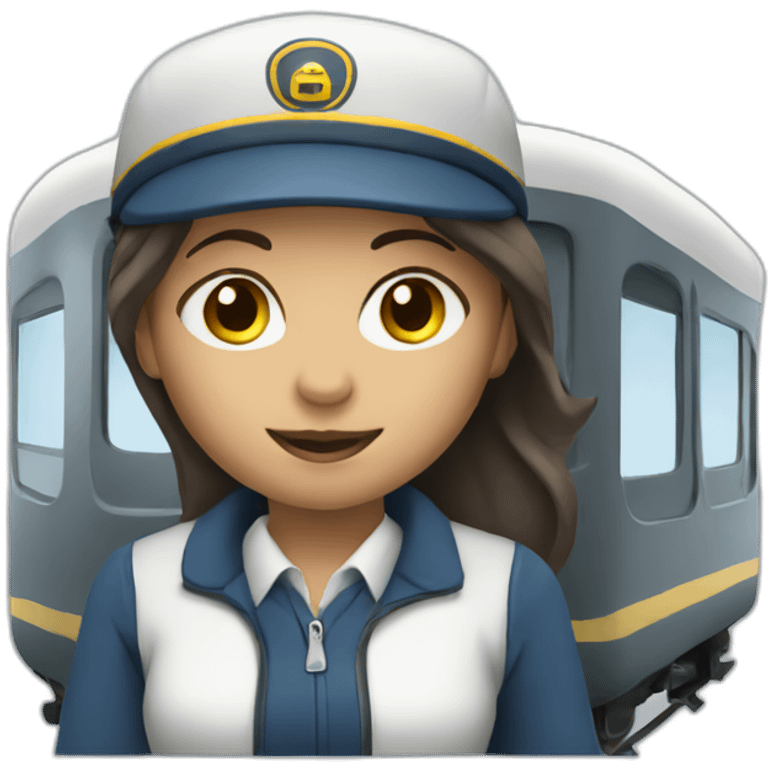 Train girl driving emoji