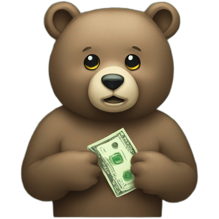 bear with dollar emoji