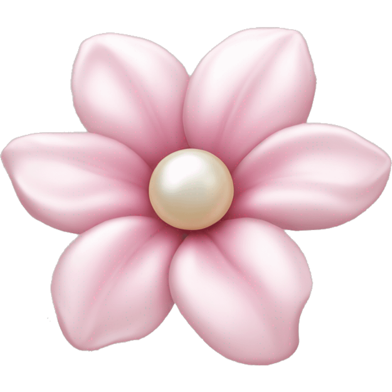 Pearl light pink flower emoji