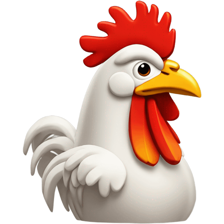 cartoon rooster with thumbs up emoji