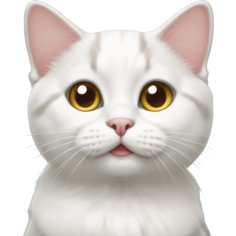 Munchkin white cat  emoji