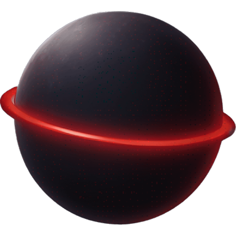 dark planet with red strikes in it emoji