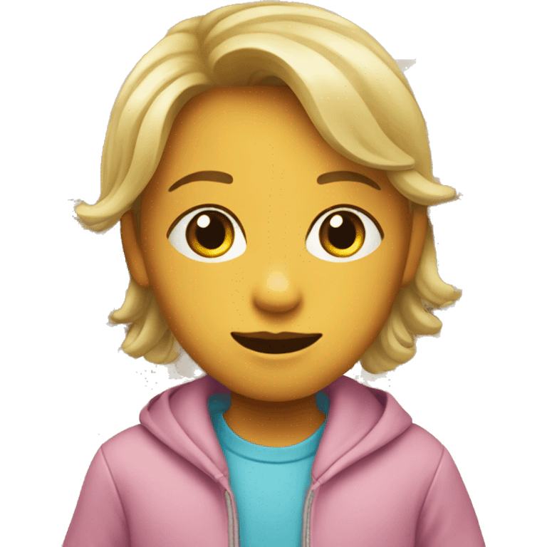 child in children's store emoji