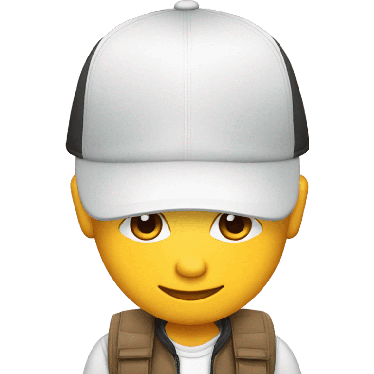 Cara de chico blanco con gorra emoji